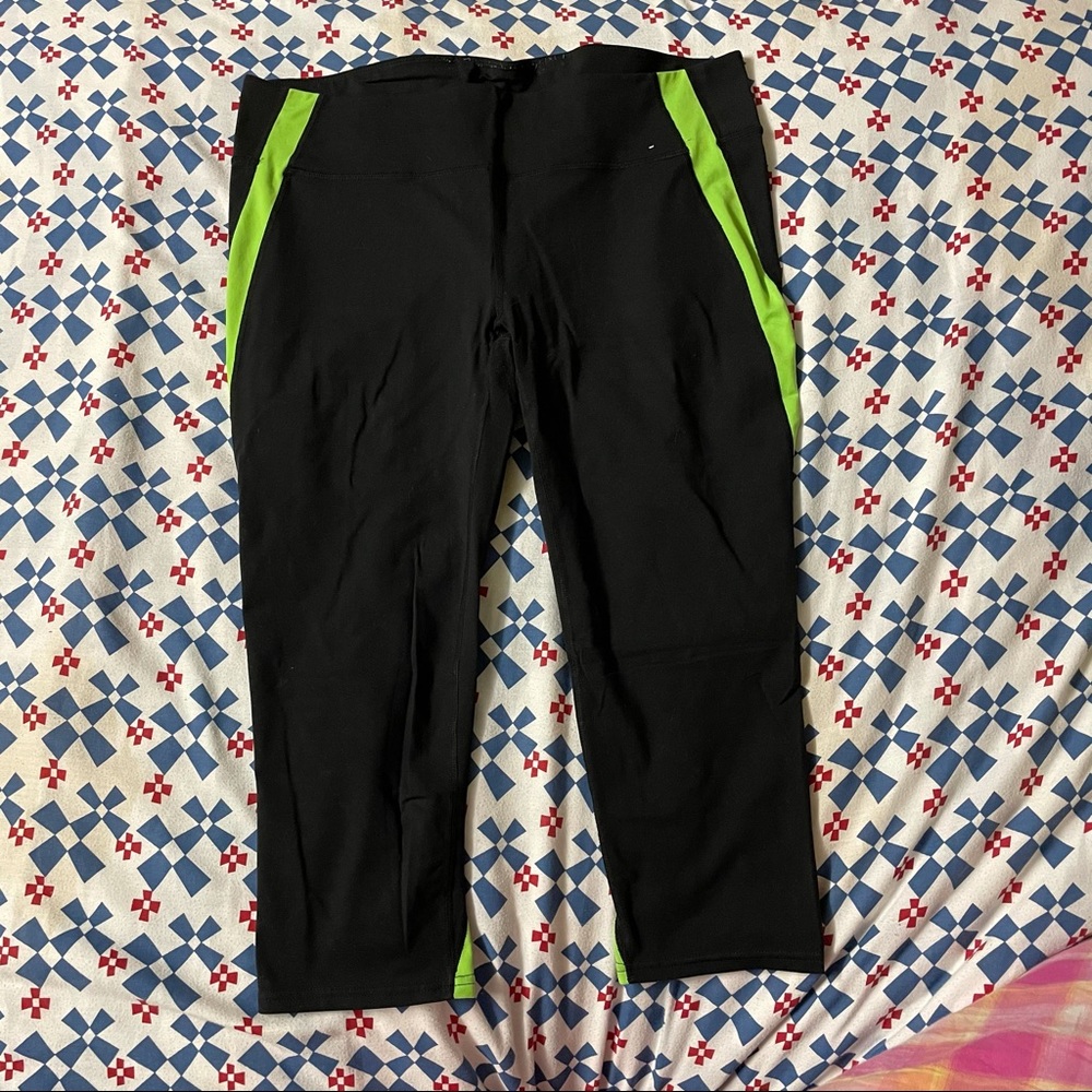 Black and Green Women's Pants